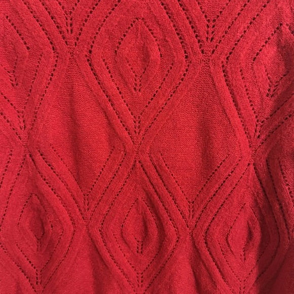 NWT Talbots Diamond Red Scoop Neck Sweater - Picture 2 of 4
